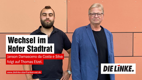 Wechsel im Hofer Stadtrat: Janson Damasceno folgt auf Thomas Etzel